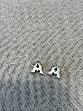 Sterling Silver Letter A Old English Bracelet Charms Pandora Style